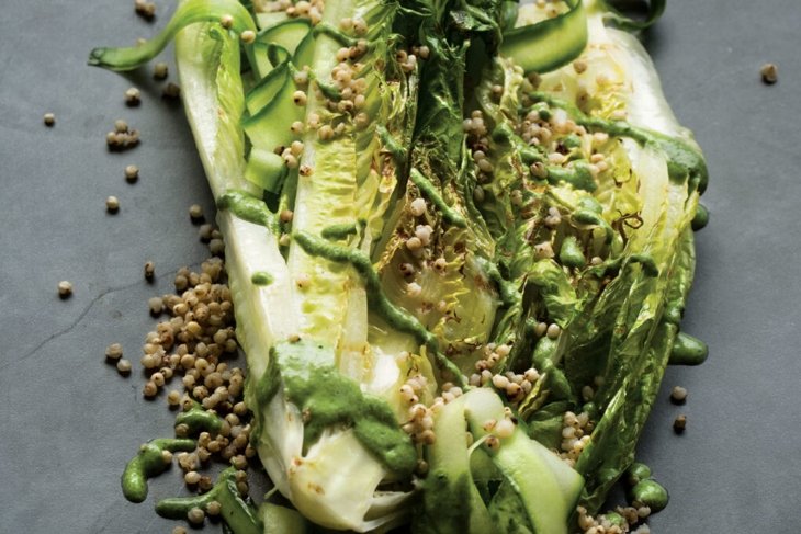 Protein-Packed Salads: Romaine and Sorghum Salad with Coconut Green Goddess