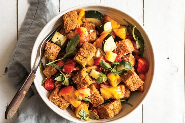 Vegan Cornbread Panzanella